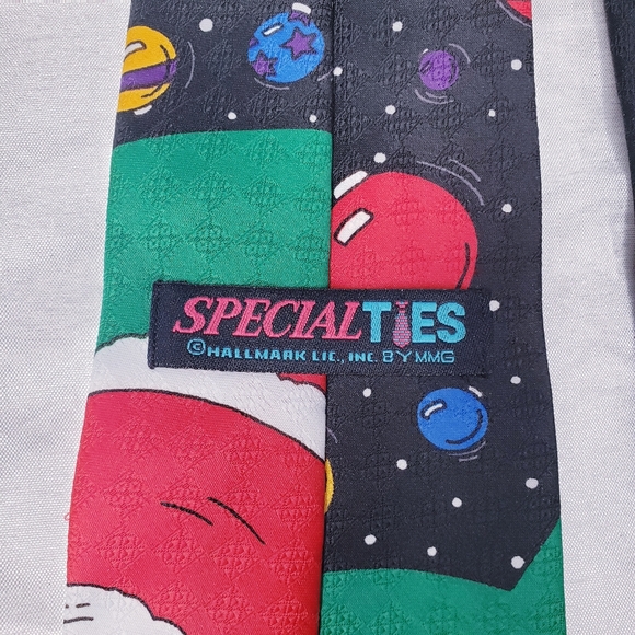 Mens Santa Christmas Neck Tie by Hallmark - Picture 4 of 4